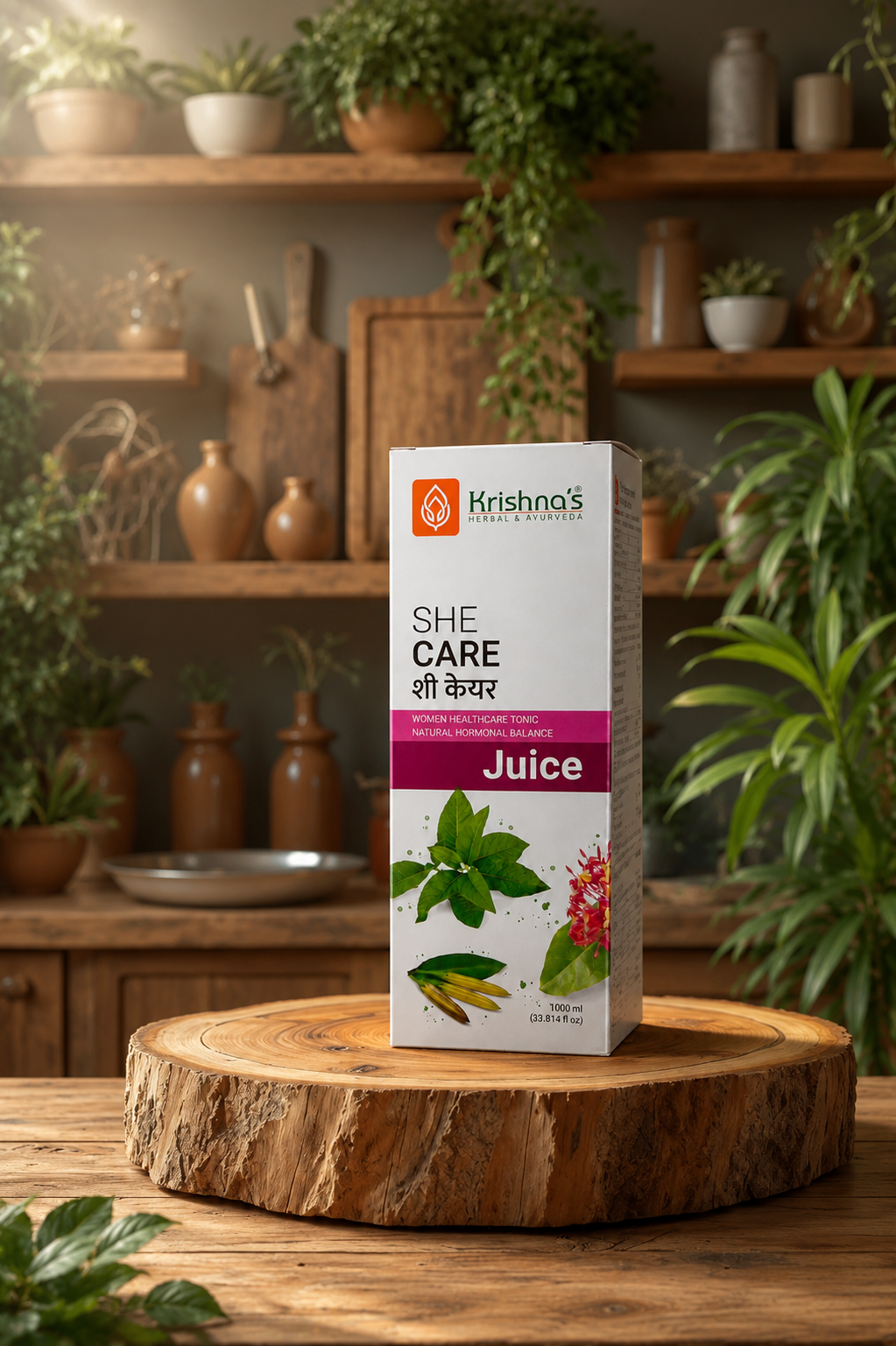 Krishna’s She Care Juice for Women Hormonal Balance & Menstrual Health | Ayurvedic Women Healthcare Tonic